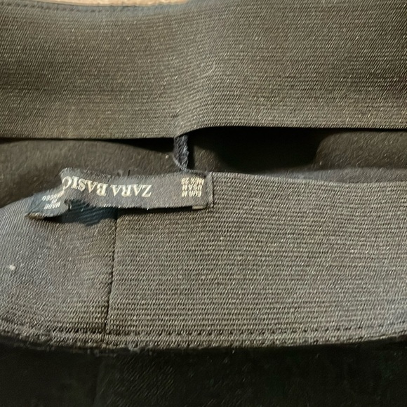 Zara Women Ankle Pant ls Medium Dark Chambray Classic Contemporary Preppy - Picture 6 of 11